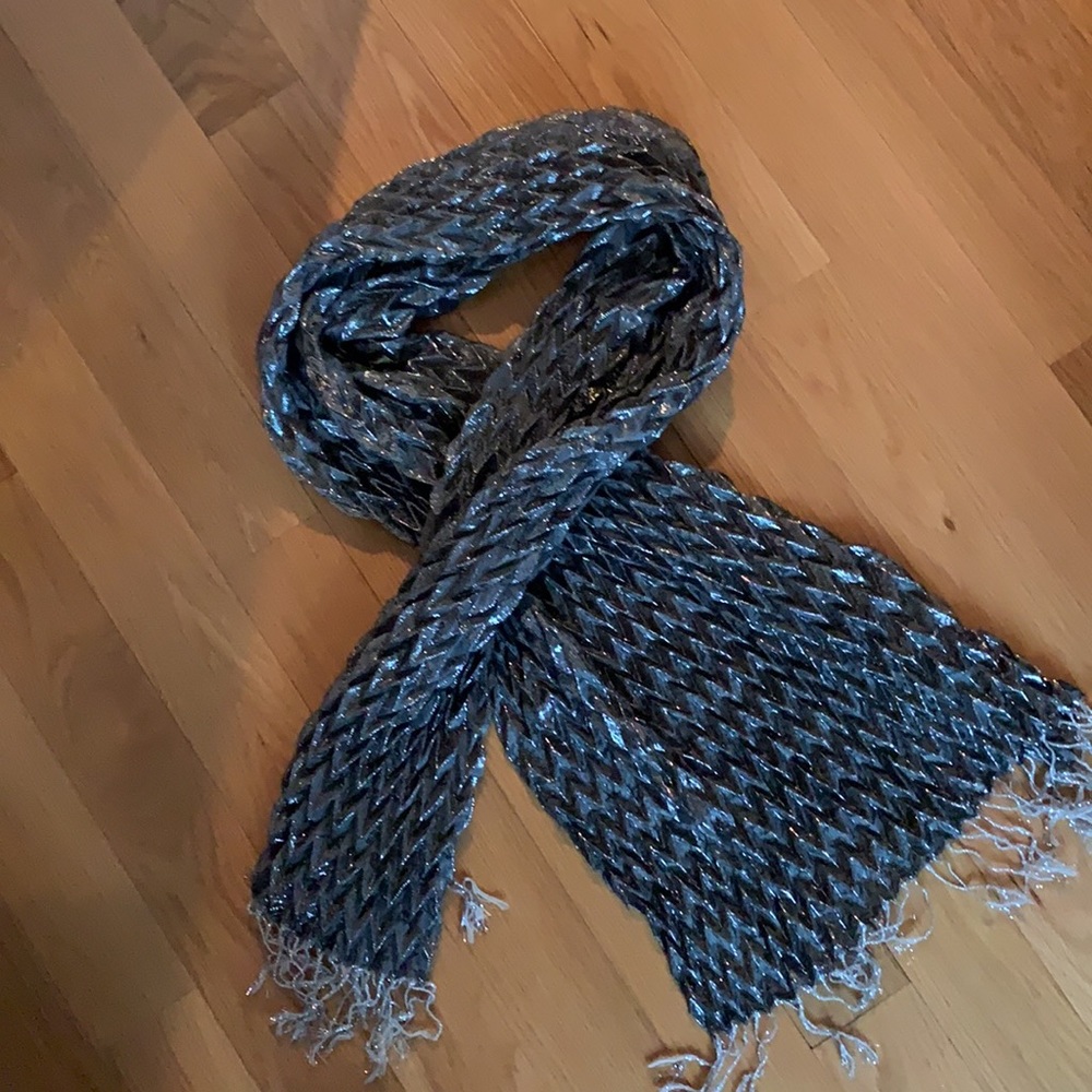Silver shimmery scarf